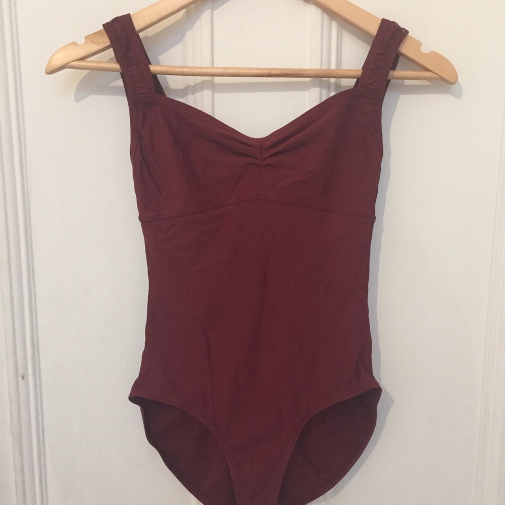 Wear Moi Burgundy Sweetheart Neckline Bodysuit